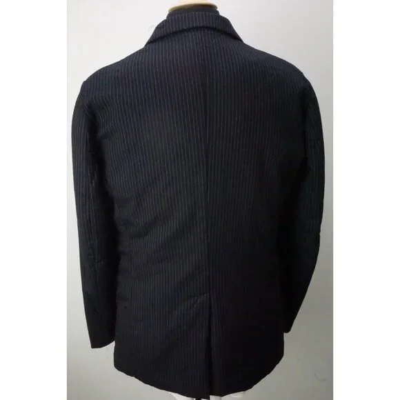 Aspesi Navy Pinstriped Thermore Insulated Sport Coat Jacket Sz M BRAND NEW